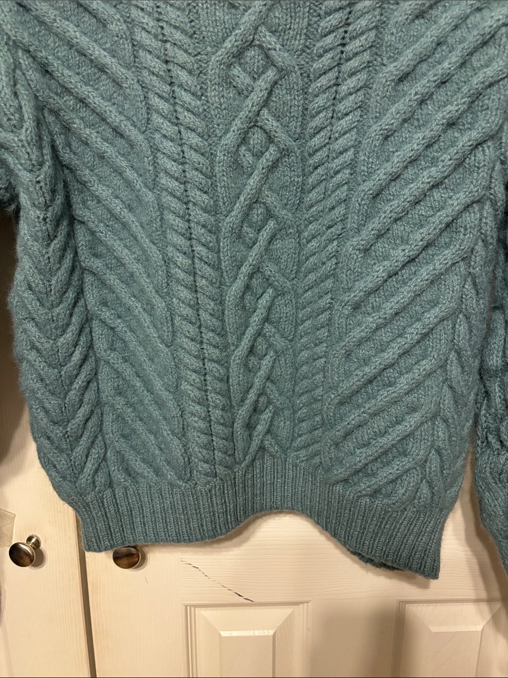 Lands’ End Vintage 90’s Cable Knit Fisherman Sweater - Picture 3 of 6